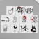 Black-red body tattoo "Outlaw" Set 11 pcs 6x6 cm