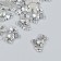 Decor for creativity Metal "Bunny with a racket" set 15 pcs silver 1.1x1.5 cm