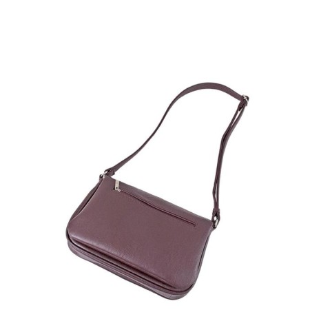 Bag Women's claim. Kozh, lightning, burgundy color-1