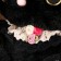 Soft toy "cat" with beads, 22 cm, black color