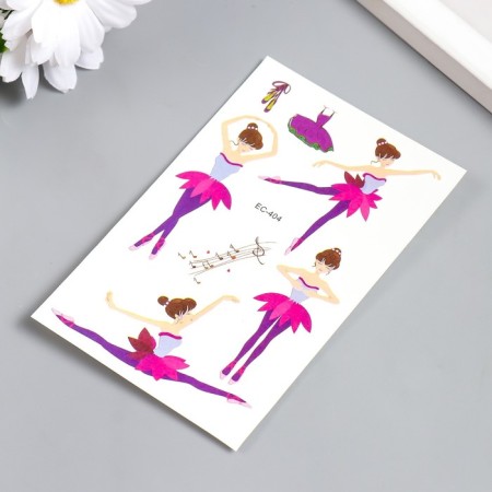Tattoo on the body color "Little ballerina" mix 7.5x12 cm-3