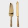 Goldy cake set, 2 items: knife length 27 cm, blade length 25 cm, gold color