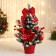 Christmas tree decor "Festive" flower bow Balls Berry, 16x35 cm, red