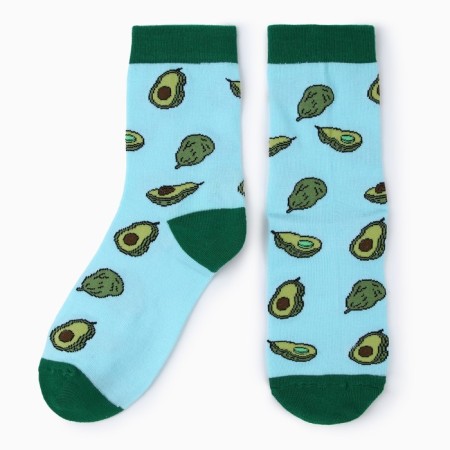 Women's socks "avocado", blue color, size 36-40