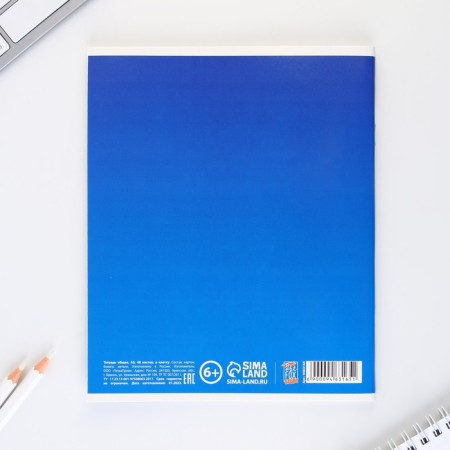 An objective notebook 48 sheets, A5, gradient, with reference materials “September 1: Physics”, cover coated cardboard 230 gr., Inner block in a cage 80 gr., Whiteness 96%, block No. 1.-5
