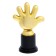 The award figure "For sports successes", five, cup, plastic, gold, 6.5 x 10.5 x 4 cm.