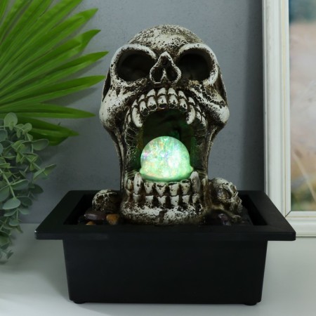 The desktop fountain from the network, the backlight "Skull with fangs" 28x17.5x23 cm-5