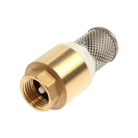 Reverse valve STT, 1/2 ", internal/internal thread, brass rod, mesh, plastic
