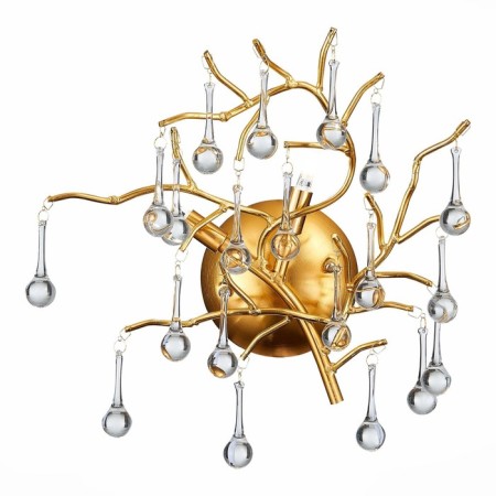 Sconces st. SL1651.201.02. Anzio. 2x5 watts, G9, 4000k, 32x40 cm, golden color