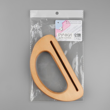 Handles for the bag wooden, 10 × 18 cm, 2 pcs, beige color-8