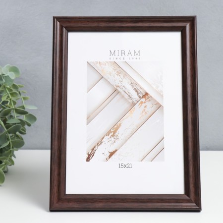 Photo frame plastic "Mira" 15x21 cm 640257-6, brown (plastic screen)