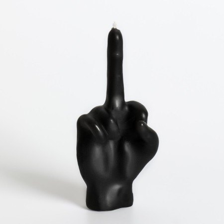 Figure candle "Hand-Facing Hand", 10x4 cm, black-2