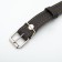 A skinny-skinned leather collar with a plate, 60 x 3 cm, Osh 45-57 cm, black