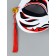 Kitsune carnival mask, black and red