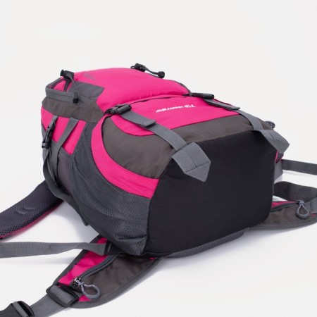 Tourist backpack with a zipper 40 l, 3 pockets, raspberry color-2