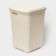 Corner underwear basket with a rattan lid, 60 l, 40 × 40 × 58 cm, ivory color