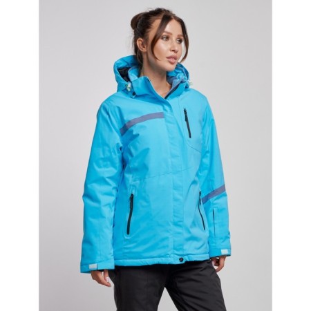 Ski jacket female winter, size 52, blue color-2