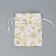 Bag Gift canvas "Golden Flower", embossing, 10 x 12 cm +/- 1.5 cm, New Year
