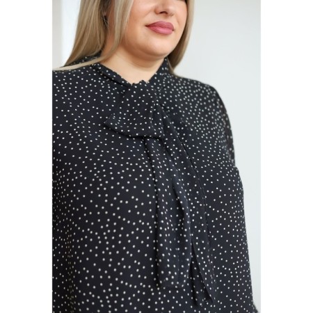 Female blouse, size 52, black color-5
