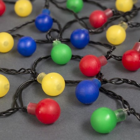 Garland “thread” 5 m with nozzles “Color balls”, IP20, dark thread, 30 LED, glow of multi, 8 modes, 220 V-1