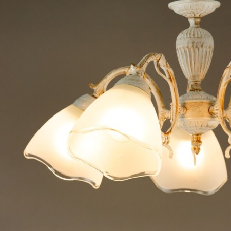 Suspended chandelier Citilux "Latur" CL413250, 36x33 cm, 5x75W, e27, white color-10