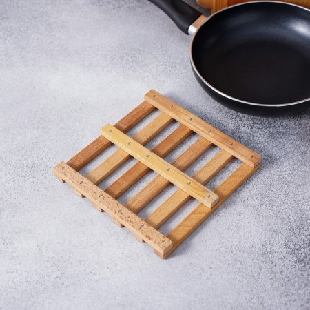 Hot stand, grille, array of beech, 18 × 18 × 2 cm-7