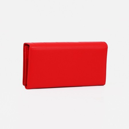 Women's wallet on magnets, red color-1