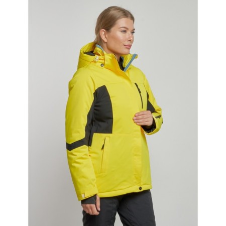 Ski jacket female, size 50, yellow color-1