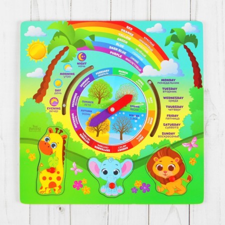 Clock Frame-Lnades "Study the Seasons, Days of the Week"-1