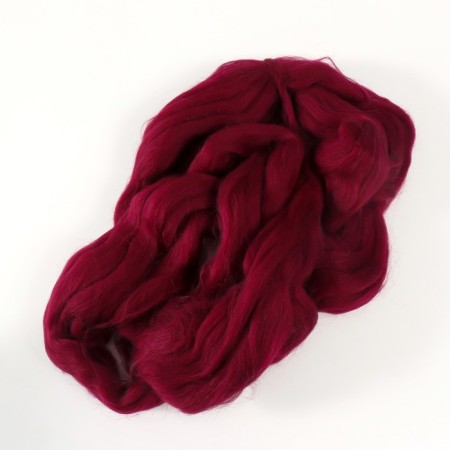 Fasting wool 100% half -toned wool 50 g (047, Bordeaux)-1