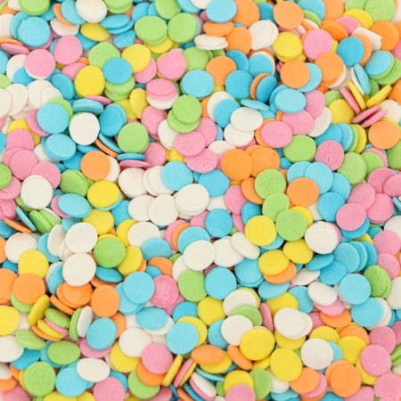 Sprinking sugar decorative "confetti": yellow, blue, pink, white, orange, green, 50 g 104585-1