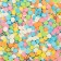 Sprinking sugar decorative "confetti": yellow, blue, pink, white, orange, green, 50 g 104585