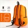 School backpack on a zipper, 4 pockets, color orange color