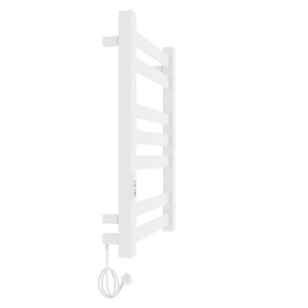Towel Electric Laris Hephaestus Cheka, 500x800 mm, 7 crossbars, left, white-11