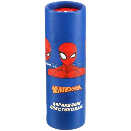 Colored pencils in a tube, 12 colors, trihedral, spider man-7