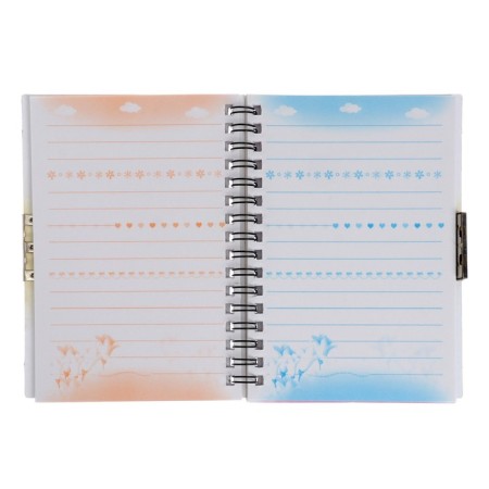 Notebook in a gift box, on a lock, A6, 50 sheets, line "Flowers", mix-4