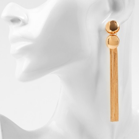 Hanging Earrings "Falls" Aiva, Color Gold, 10cm-3