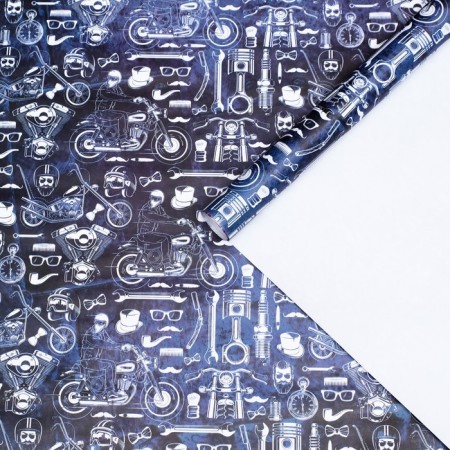 Glossy packaging paper "Male style", 70 x 100 cm-1
