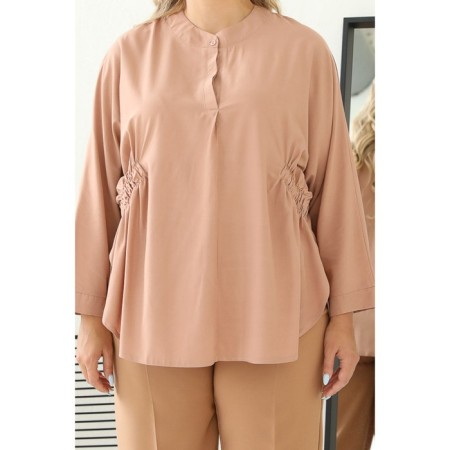 Female blouse, size 50, beige color-2