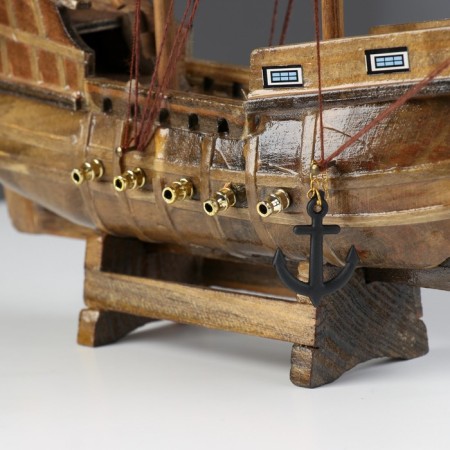 Ship "Whida", 33x8x29 cm, pirate, black sails-4