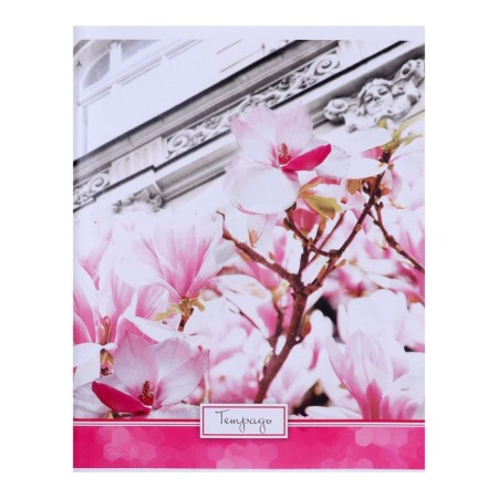 Notebook of 48 sheets in the “Bright flowers” ​​cage, cover coated cardboard, uf-lak, offset block, mix-2