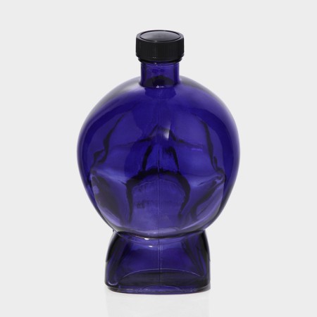 Glass bottle "Skull", 0.77 l, color purple color-3