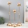 Summary metal per 1 candle "Drop" set 3 pcs d = 5 cm gold 12x36.5, 12x46.5, 12x56 cm