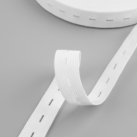 The elastic band is perforated, 20 mm, 25 m, white color-2