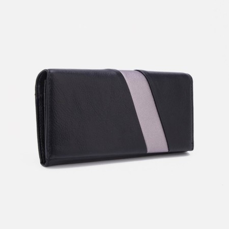Women's wallet on magnets, black color