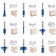Set of milling bison 28796-H26, profile, on wood, 26 pcs.