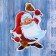 Santa Claus with bells of 13.5x17.5 cm, red