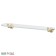 Shelf with holders, width 60 cm, glass, matte gold