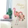 Interior plastic sticker "Flamingo with roses on the tail" 50x70 cm
