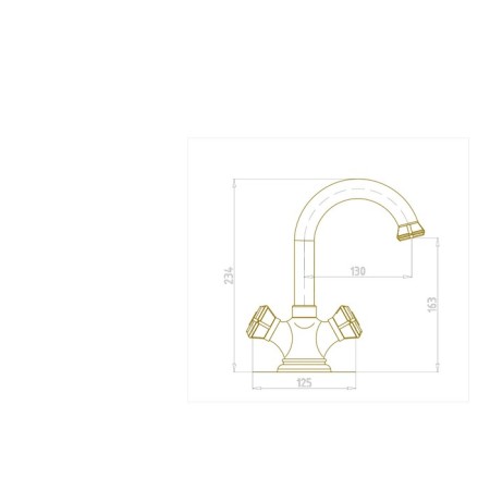 Bronze de Luxe 21981 sink mixer, two -wound, brass-1